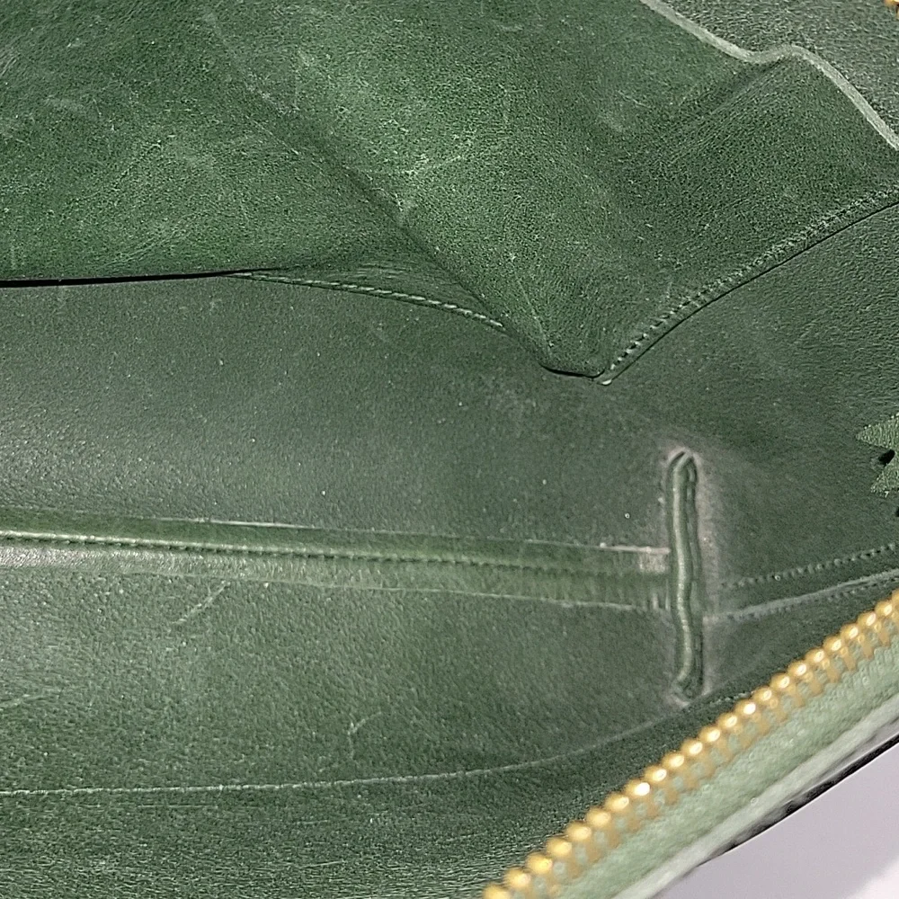 Madewell Dark Green Leather Crossbody Shoulder Bag - Picture 12 of 14